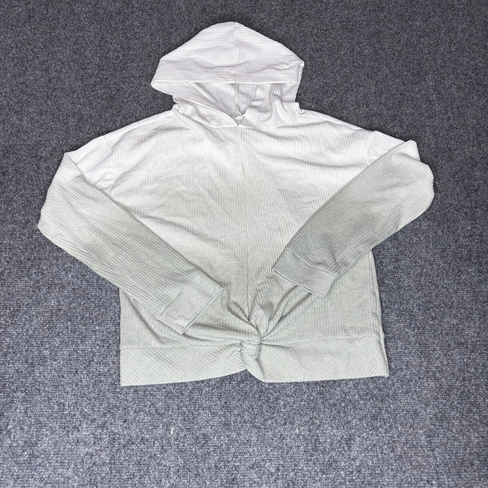 Paperflower Womens Hoodie Medium Long Sleeve Knot Front Casual Top‎
